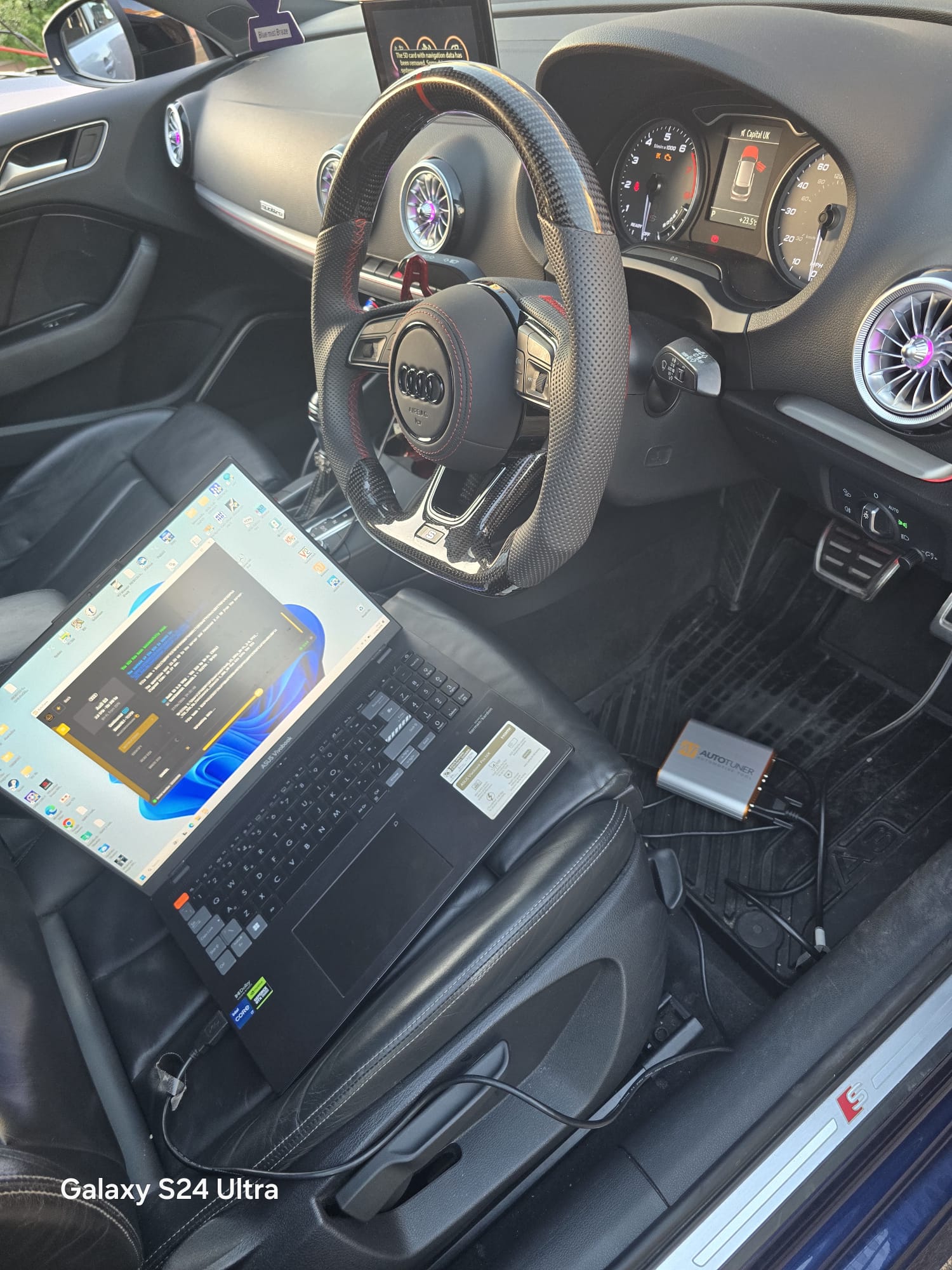 Audi S3 Stage 1 remap performed with AutoTuner equipment