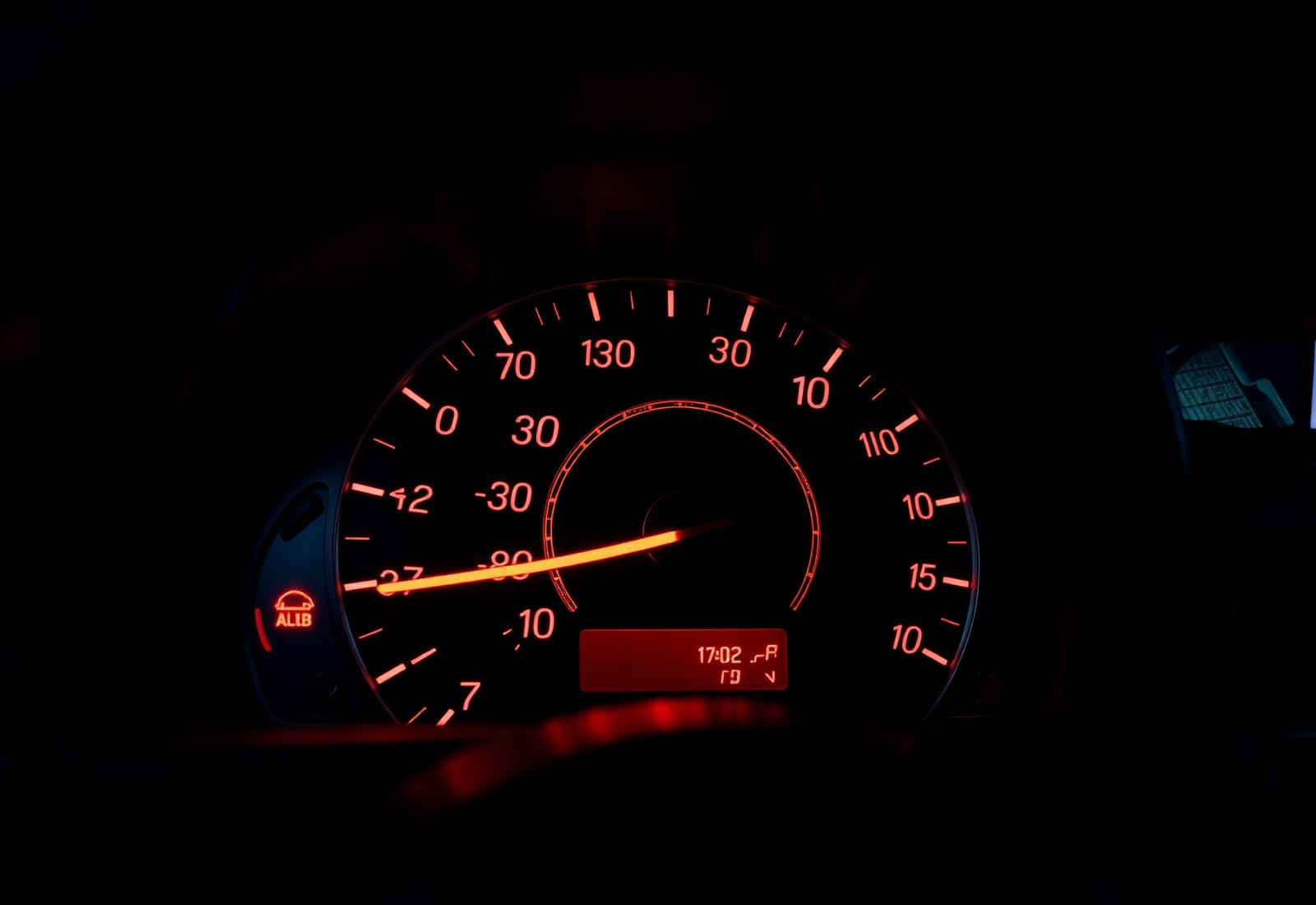 Performance dashboard at redline