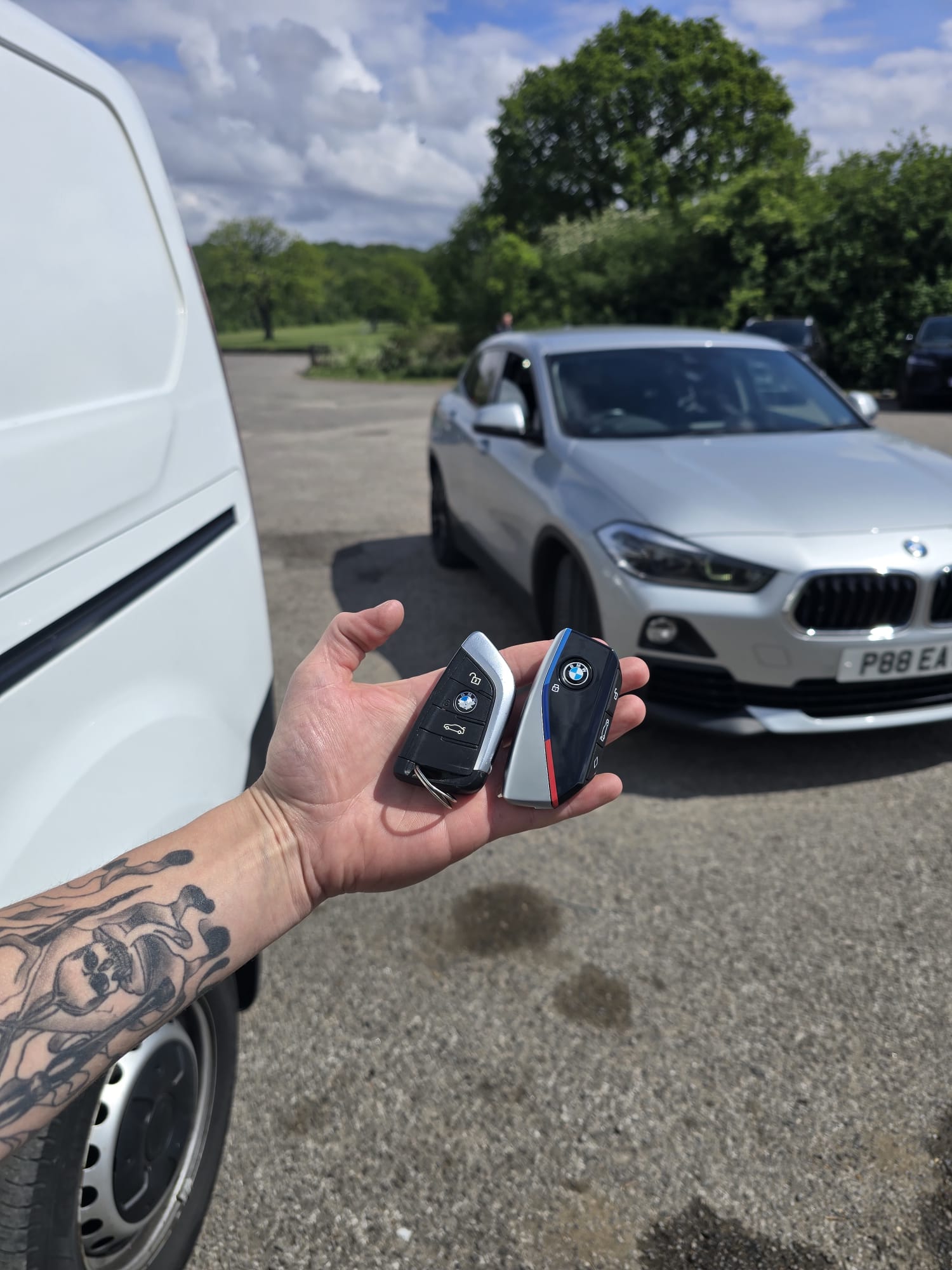 BMW smart key reprogrammed roadside