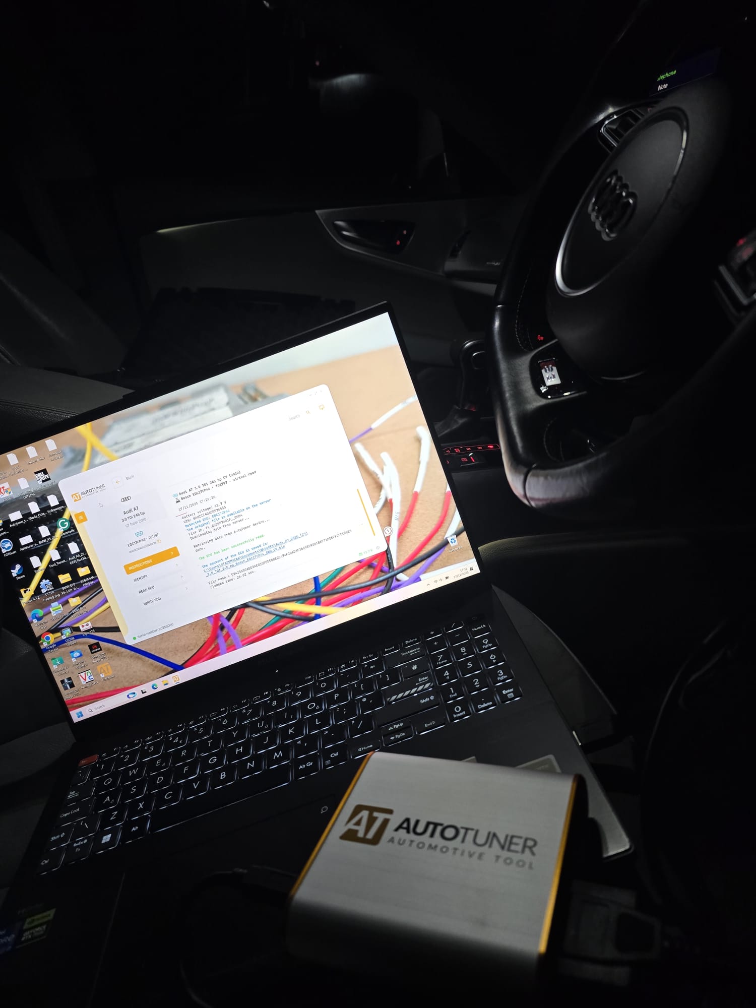 Audi A7 3.0 TDI ECU virtual read with AutoTuner